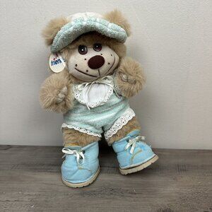 Trappers Bear Plush Teddy Towel Dress Outfit Boots Hat Vtg 80s Stuffed‎ Animal